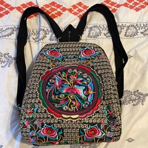 Embroider Multicolor Backpack